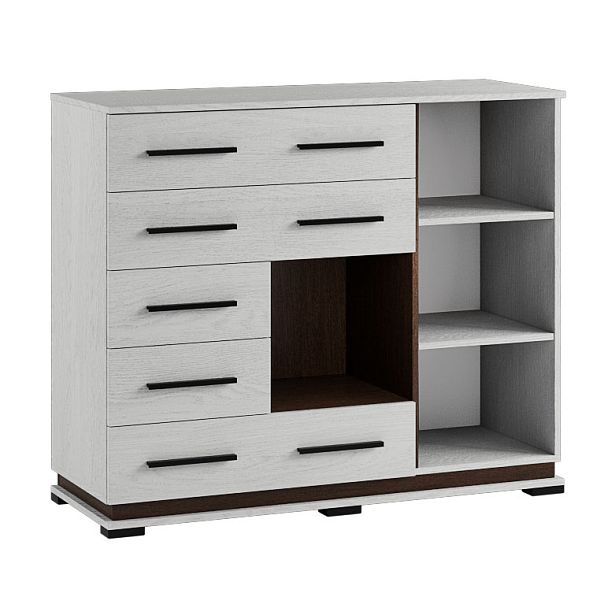 Гостиная Модена комод МК-2 ясень анкор светлый/венге - Вид 2