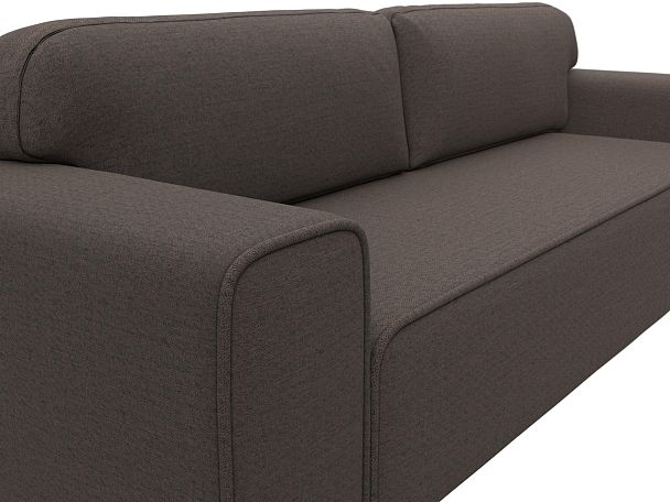 Диван прямой Лига-029 Рогожка коричневый - Вид 4