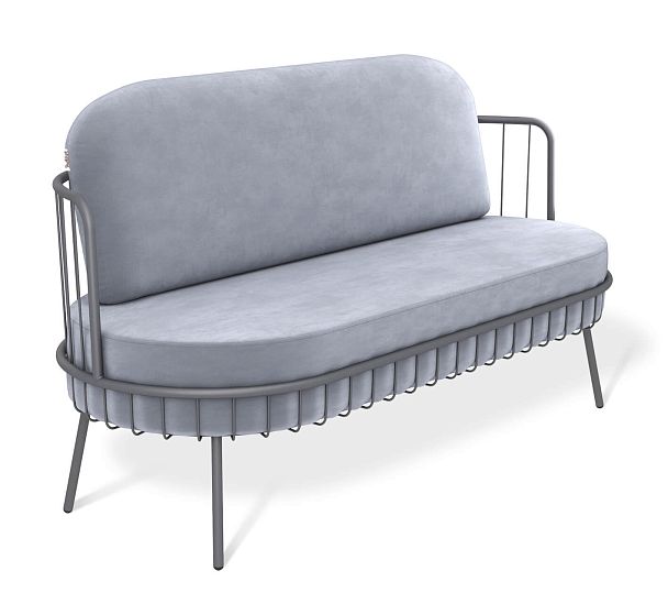 Диван Sheffilton SHT-SF8 стальной серый/графит муар - Вид 2