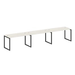 Metal System Quattro Р. ст. на 3 раб. места на О-образном м/к 40БО.СМ-3.3 Дуб наварра/Антрацит металл 4200*720*750 - Фото предпросмотра