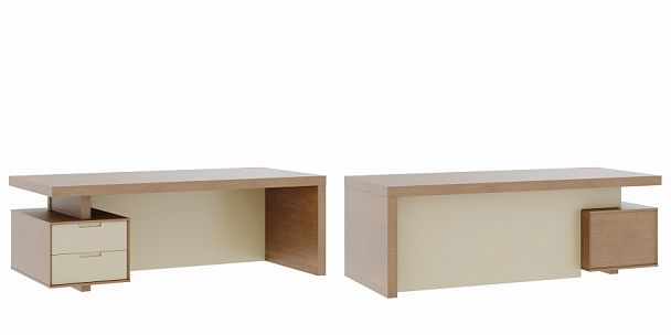 Стол письменный с тумбой малой Concept 220x100x76 дуб капучино - Вид 1