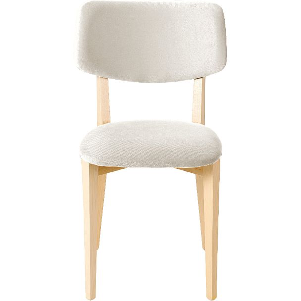 Комплект деревянных стульев с мягким сиденьем Мэти Натуральный/Кремовый велюр, 4 шт. - Вид 2