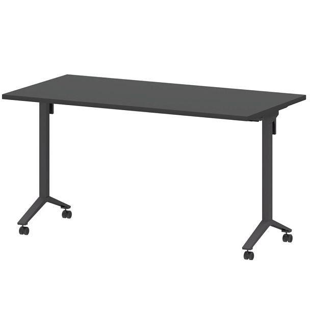 Стол мобильный складной МБ25-140.70 Графит/Антрацит 1400x700x750 Моби - Вид 1
