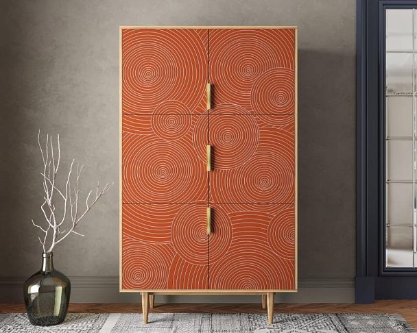 Большой комод с шестью дверками Line R20/red - Вид 4