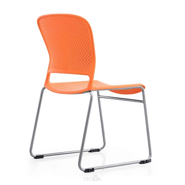 Стул пластиковый Dapper оранжевый, стопируемый - Вид 2