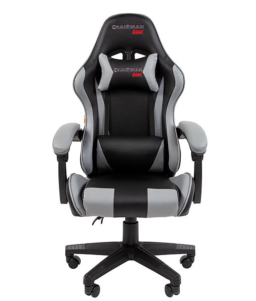 Кресло CHAIRMAN CH29, экокожа, черный/серый - Вид 2