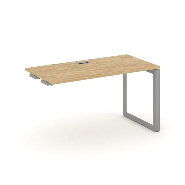 Style Project Next Стол-приставка к опор. элем. SN-59O.OPRS-011 Тиквуд Светлый/Металл Серый/Серебро Заглушка 980*700*750 - Вид 1