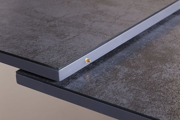 Стол раскладной Lincoln (160+40 см) глазурованное стекло черный - Вид 12