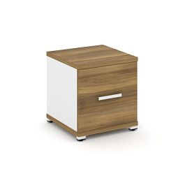 Concept Шкаф 1 узкая секция, 1 ниша CN.STU-113 W Сандал Янтарный/Белый Бриллиант/Металл Белый 420*420*450 - Фото предпросмотра