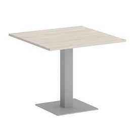 Home Office Стол квадратный VR.SP-5-90.2 Денвер светлый/Серый металл 900*900*753 - Фото предпросмотра