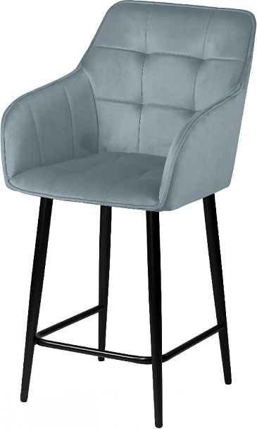 Комплект полубарных поворотных кресел Мони К, Confetti dusty blue/черный, 4 шт. - Вид 2