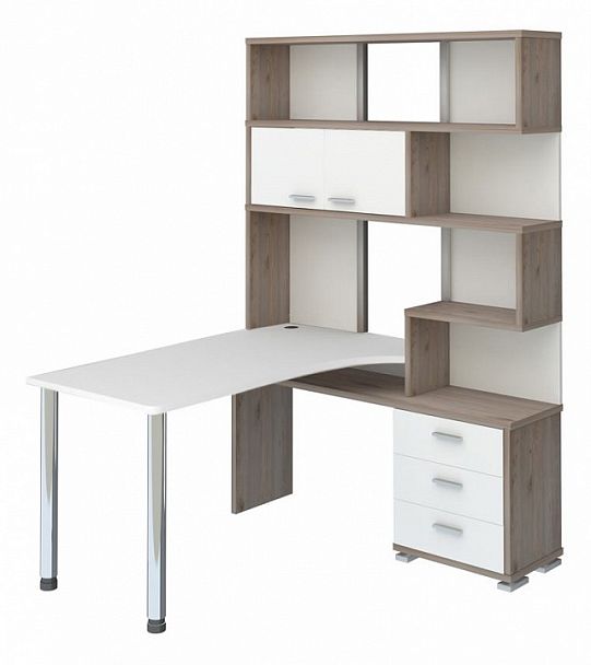 Стол компьютерный Домино нельсон СР-420/130 Белый/Нельсон правый - Вид 1