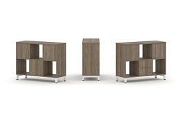 Стайл Проджект Набор стеллажа 1 сторон., 2 яр. SN.NS-231 Вяз Благородный/Металл Белый 1121*400*881 - Фото предпросмотра