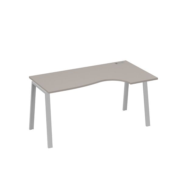 Стол эргономичный правый "Классика" на металлокаркасе TRE A4 А4 Б3 046 БП мокко премиум / металлокаркас серый - Вид 1