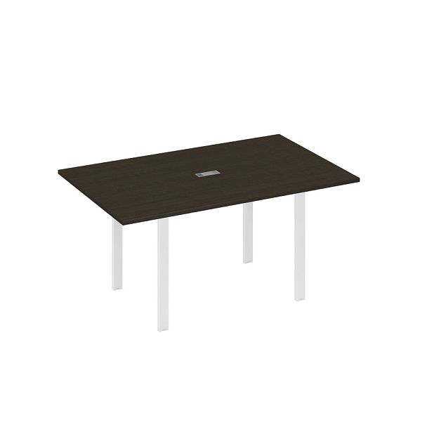Стол 160 на металлокаркасе UNO переговорный A4 А4 Б1 121 БП венге / металлокаркас белый - Вид 1