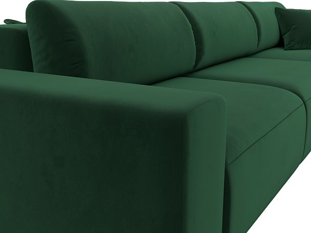 Диван угловой Лига-036 Классик Лонг правый угол Велюр зеленый - Вид 4