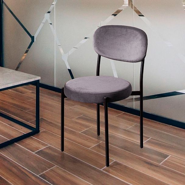 Стул Mason, бархат светло-серый 26, стопируемый - Вид 7