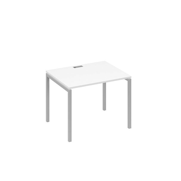 Стол письменный на металлокаркасе DUE A4 А4 Б2 022 БП белый премиум / металлокаркас серый - Вид 1