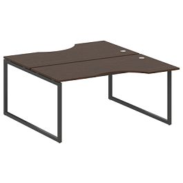 Metal System Quattro Р. ст. криволинейная на О-образном м/к 40БО.РАС-СА-2.1 Венге/Антрацит металл 1600*1835*750 - Фото предпросмотра