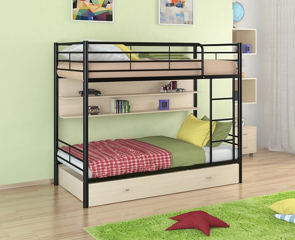 Двухъярусная кровать "Севилья-3ПЯ" черный - Вид 1