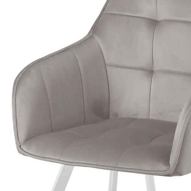 Кресло поворотное Мони, Confetti silver/белый - Вид 8