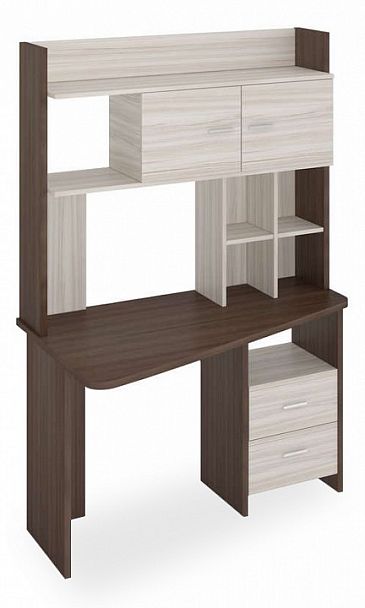 Стол компьютерный Домино Lite СКЛ-Трап120+НКЛХ-120 ШК ЛЕВ Карамель/Шамони левый - Вид 1