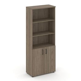 Стайл Проджект Шкаф высокий широкий SN.STS.E-101 Вяз Благородный/Черный Ручки 796*400*1982 - Фото предпросмотра