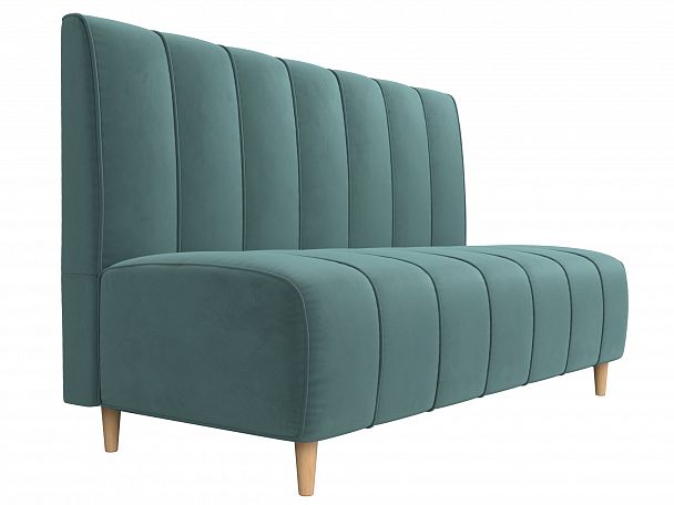 Прямой диван Ральф (полностью велюр бирюзовый) - Вид 3