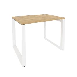 Onix Стол рабочий на О-образном м/к O.MO-SP-1.7 Тиквуд светлый/Белый металл 980*720*750 - Фото предпросмотра