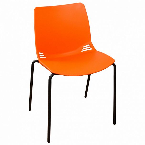 Стул Race (4 ножки) каркас Черный, оранжевый, стопируемый - Вид 1