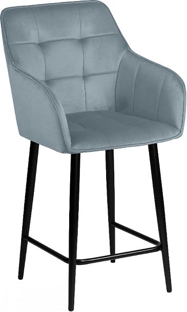 Комплект полубарных поворотных кресел Мони К, Confetti dusty blue/черный, 4 шт. - Вид 4