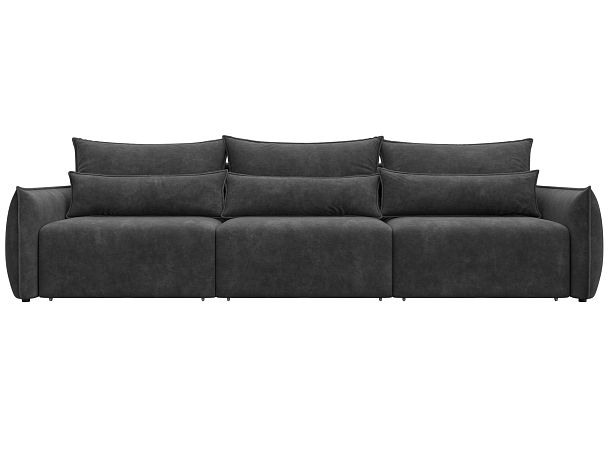 Диван прямой Лига-051 НПБ Лонг Велюр серый - Вид 2