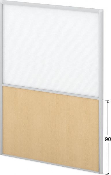 Модуль комбинированный "Мобильные офисные перегородки «Логика»" ПК-ЛГ-МДК200х150/90П/Д-В1-534 белый - Вид 1