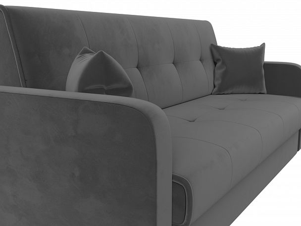 Диван книжка Надежда (полностью велюр серый) - Вид 4