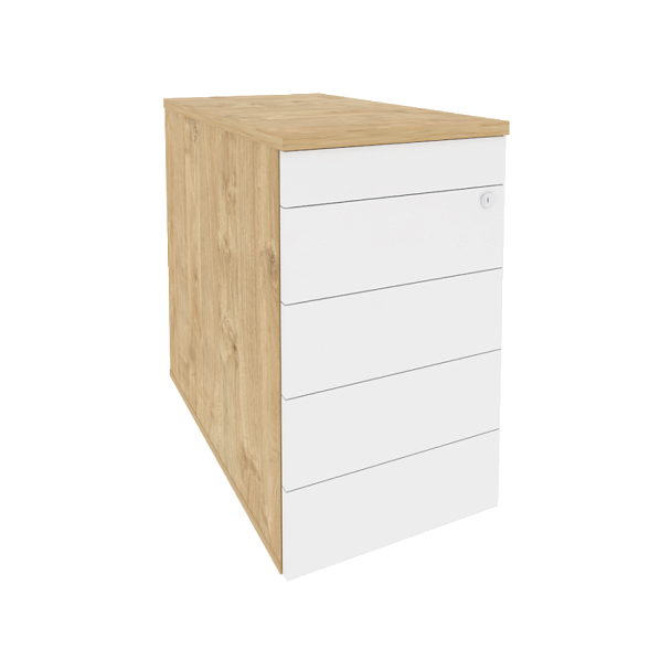 Onix Тумба приставная/опорная (TIP-ON) O.TPO-1.8 TIP Тиквуд светлый/Белый бриллиант 432*800*750 - Вид 1