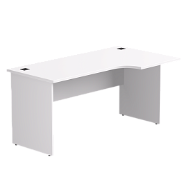 Стол эргономичный правый Everprof EVO опоры ЛДСП 1580х670(870)x755 мм Белый - Фото предпросмотра