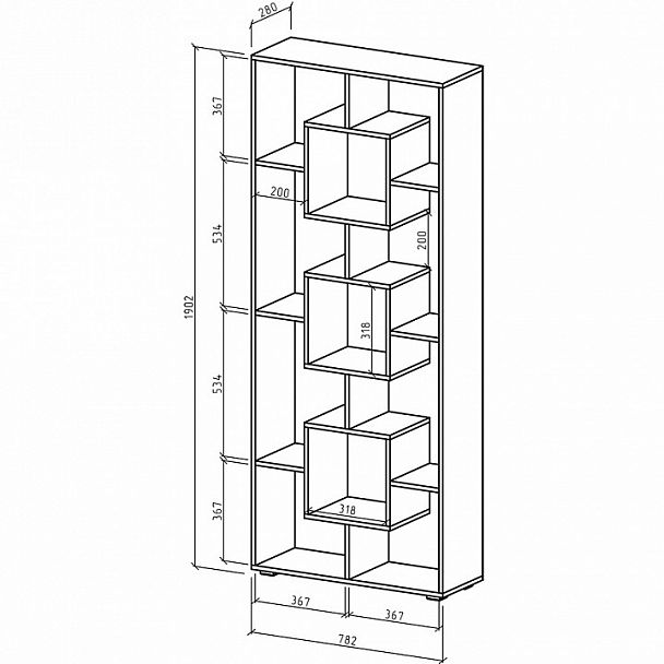 Стеллаж Квадро-1 - Вид 2