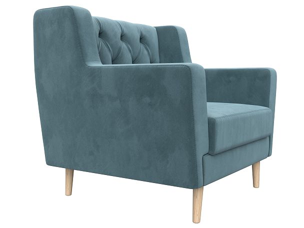 Кресло Брайтон Люкс (полностью велюр бирюзовый) - Вид 3