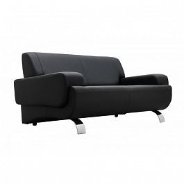 GRUPPO 396;GRUPPO 396 Диван офисный Клерк 5 двойной, черный Ecotex 3001 - Фото предпросмотра