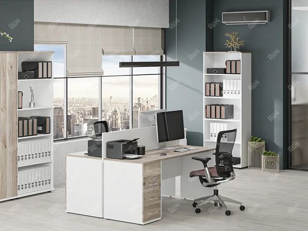 TANDEM RTD015-60-MA Стол квадратный ун-й 600х600х750 Дуб Маувелла/Белый - Вид 3