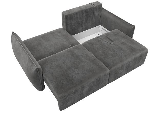 Диван прямой Лига-051 НПБ Велюр серый - Вид 8