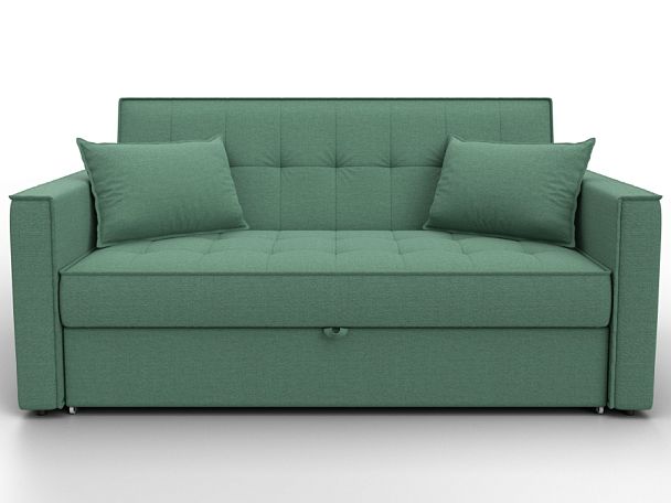 Диван прямой Лига-104 (140) Рогожка зеленый - Вид 2