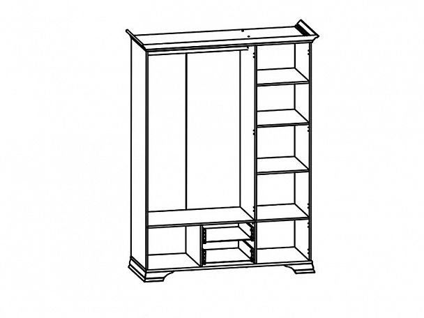 Шкаф платяной Кентаки S132-SZF5D2S - Вид 2