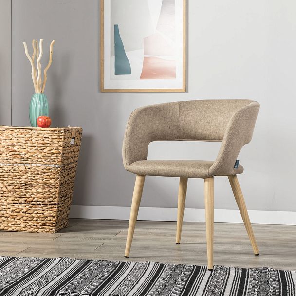 Кресло Hugs beige/нат.дуб - Вид 8