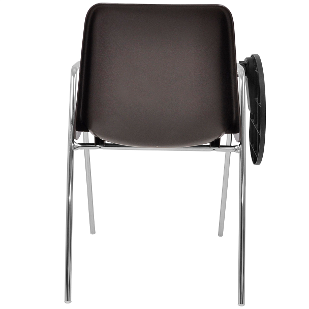 Стул Vicenza (4 ножки с подлокотниками + столик TLT), каркас хром, коричневый, РП+ИК - Вид 4