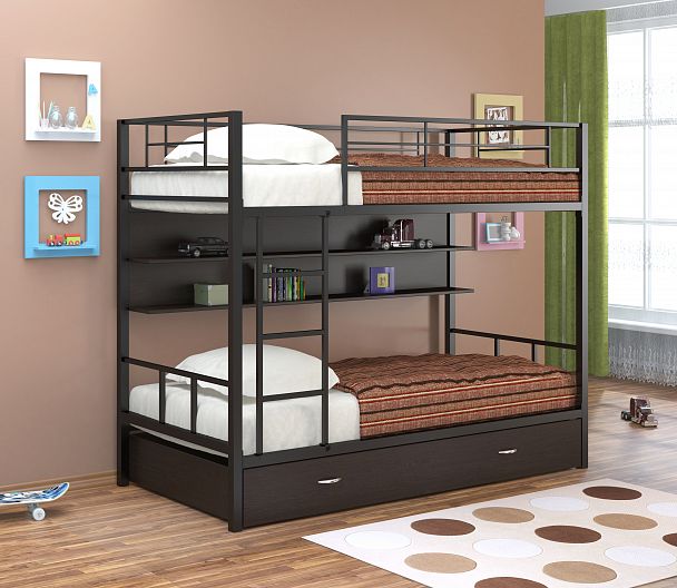 Двухъярусная кровать "Севилья-2ПЯ" черный - Вид 1