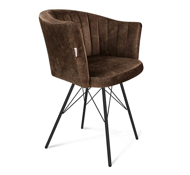 Обеденная группа Sheffilton SHT-DS296 белый мрамор/чёрный муар - Вид 5