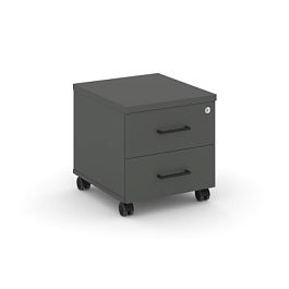 Стайл Проджект Тумба мобильная усил. колеса SN.TMU-001 Антрацит/Черный Ручки 416*460*437 - Фото предпросмотра