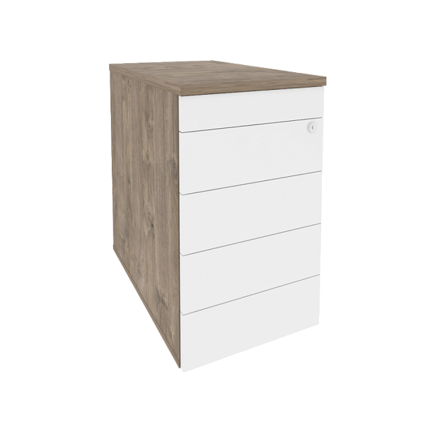 Onix Тумба приставная/опорная (TIP-ON) O.TPO-1.7 TIP Тиквуд темный/Белый бриллиант 432*720*750 - Вид 1