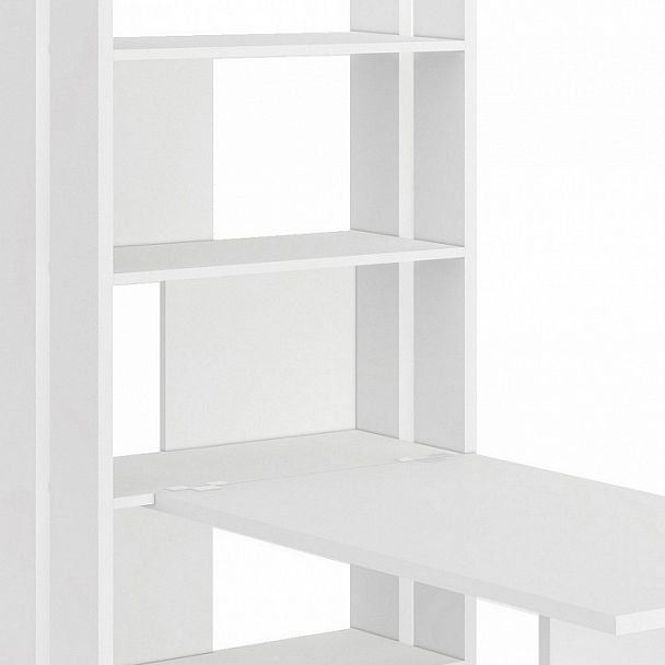 Стол компьютерный Домино Лайт СТЛ-ОВ+С120Прям+ТЯЛ Белый - Вид 4